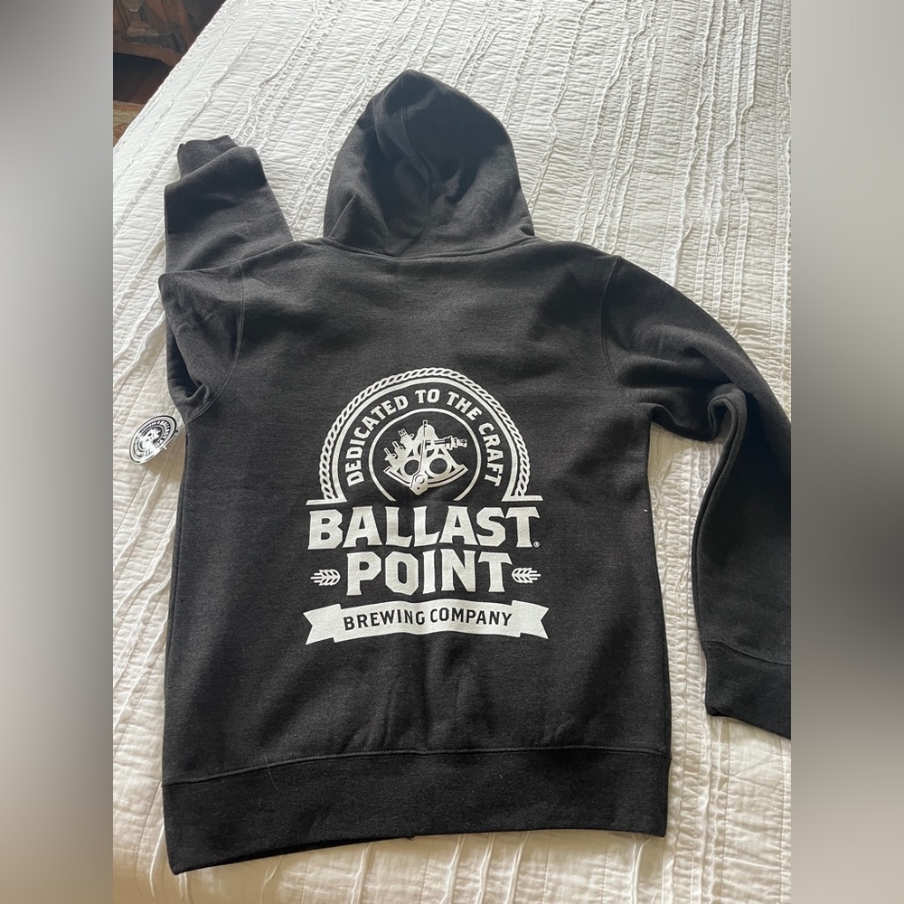 NWT Ballast Point‎ Brewing Co Hoodie Men's Size Small Black Long Sleeve Y2K